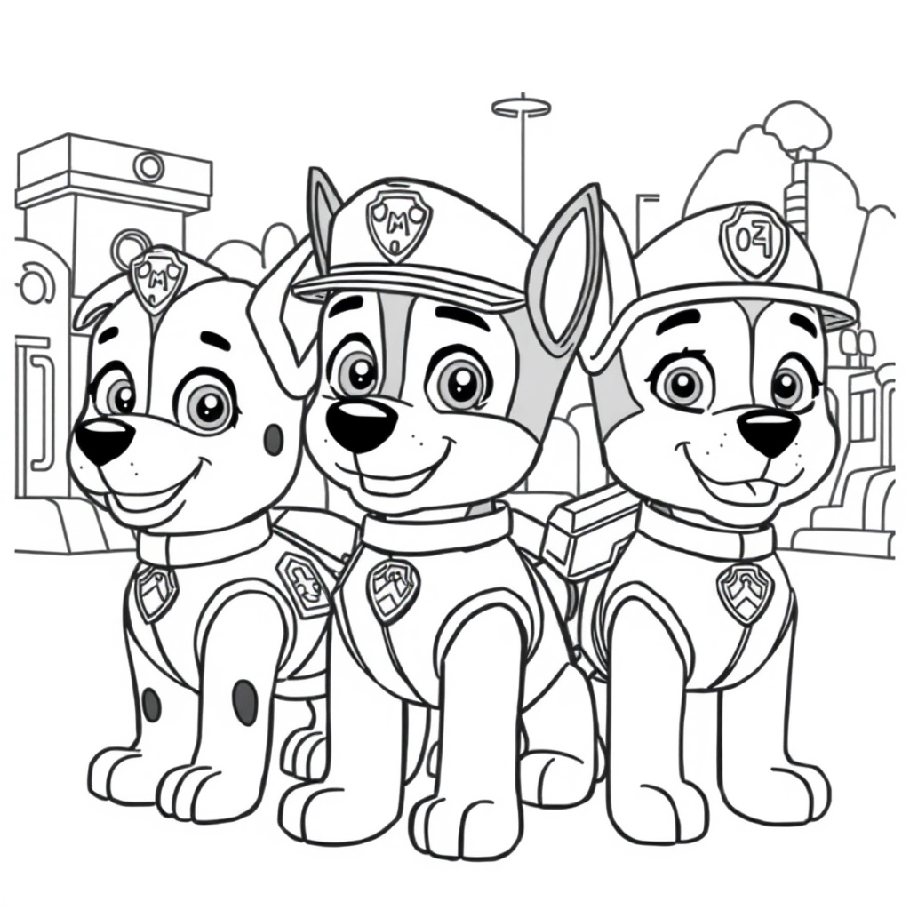 Kolorowanka: Psi Patrol