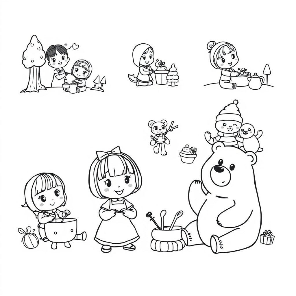 Masza i Niedźwiedź: Przygody do Pokolorowania