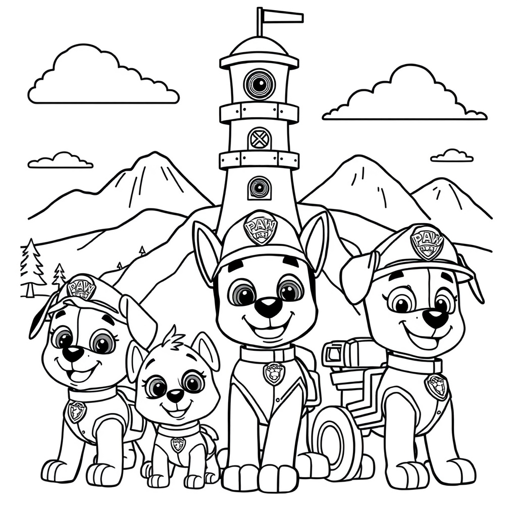 Libro para Colorear: La Patrulla Canina en Acción