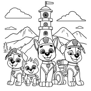 Libro para Colorear: La Patrulla Canina en Acción