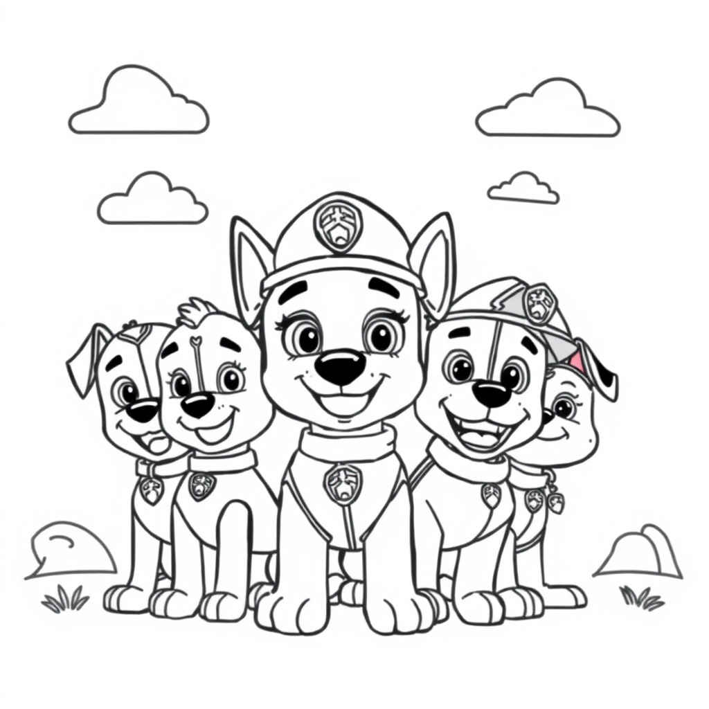 Libro para Colorear Patrulla de Cachorros