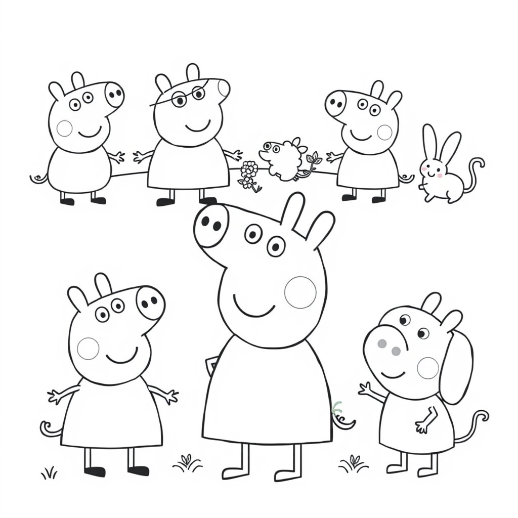 Páginas para Colorear de Peppa Pig