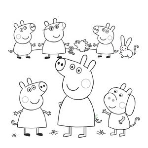Páginas para Colorear de Peppa Pig