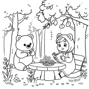 Libro para Colorear de Masha y el Oso