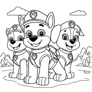 Libro de Colorear: Patrulla de Cachorros