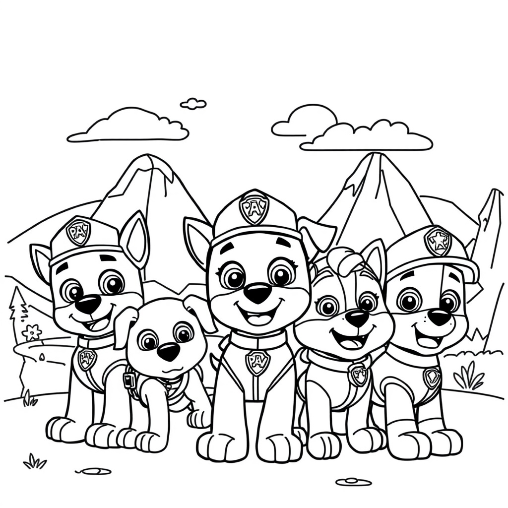 Libro de Colorear Patrulla Canina