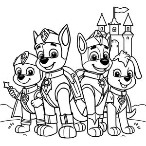 Libro para Colorear Caballeros de PAW Patrol