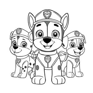 Página para colorear de Patrulla Canina