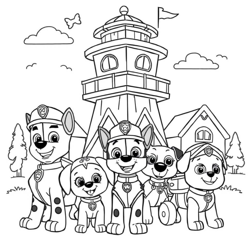 Libro para Colorear Patrulla de Cachorros