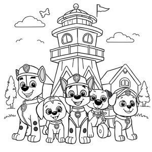 Libro para Colorear Patrulla de Cachorros