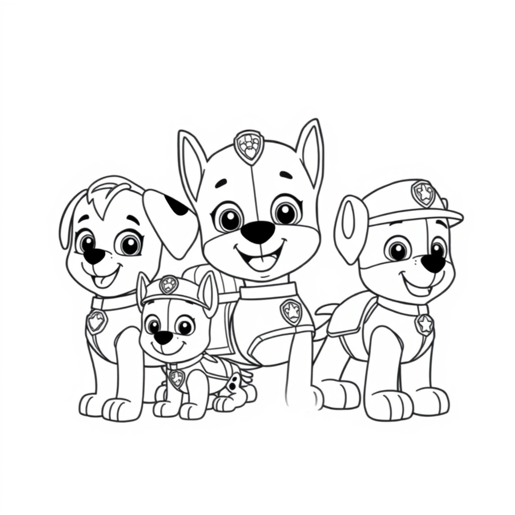Libro de Colorear de Aventuras de la Patrulla Canina
