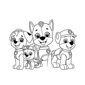 Libro de Colorear de Aventuras de la Patrulla Canina