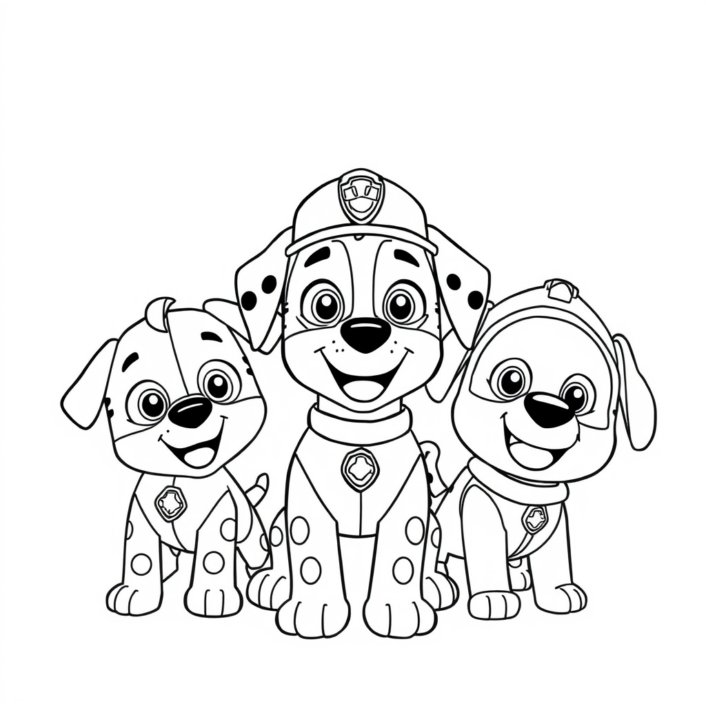 Libro para colorear Patrulla de Cachorros