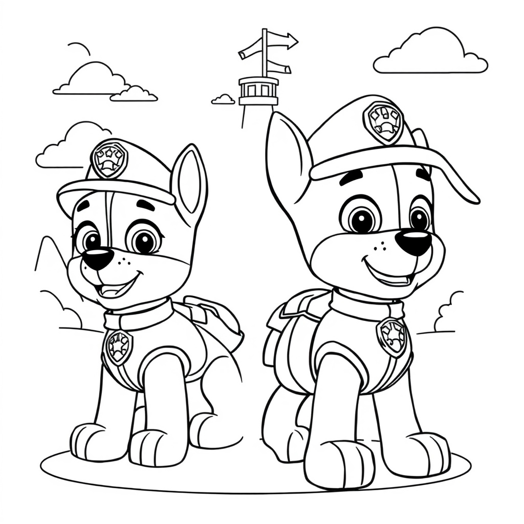 Libro para Colorear de La Patrulla Canina