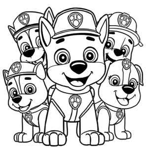 Libro para Colorear de Patrulla de Cachorros