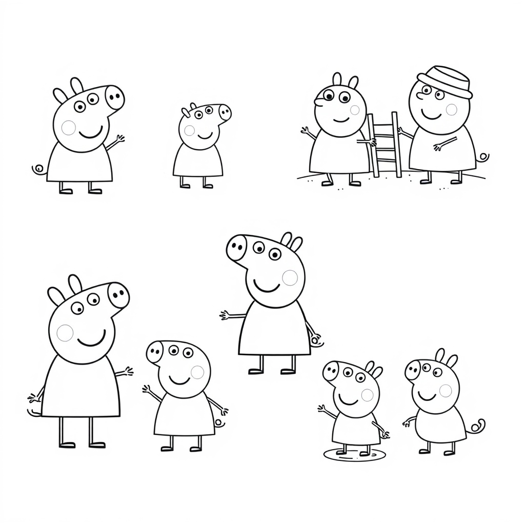 Libro para Colorear: Aventuras de Peppa Pig