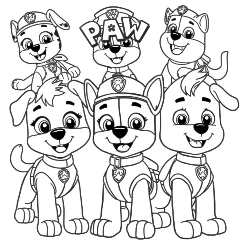 Libro para Colorear Patrulla Canina