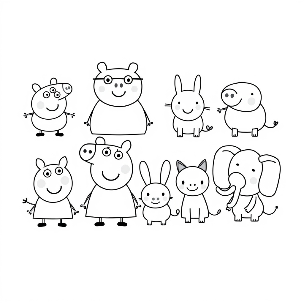 Página de Colorear de Peppa Pig