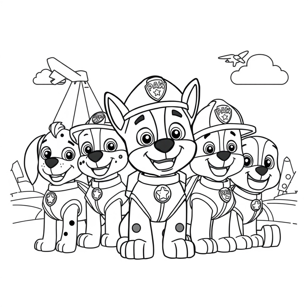 PAW Patrol: Acción de Colorear