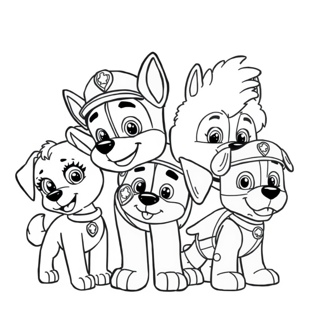Patrulla Canina: Páginas para colorear de aventuras