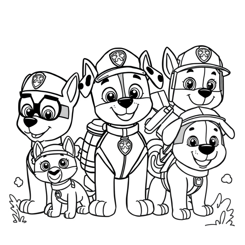 Libro para Colorear de La Patrulla Canina: Misiones Heroicas de Cachorros