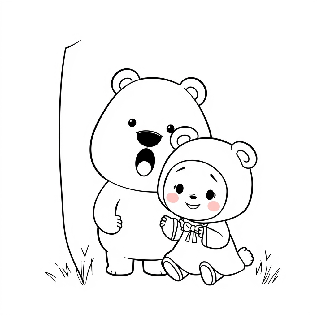 Libro para colorear infantil "Masha y el Oso"