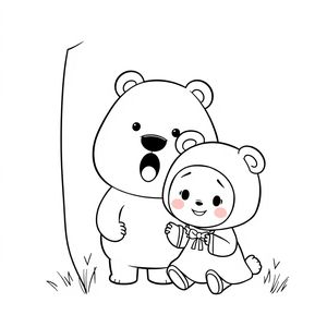 Libro para colorear infantil "Masha y el Oso"