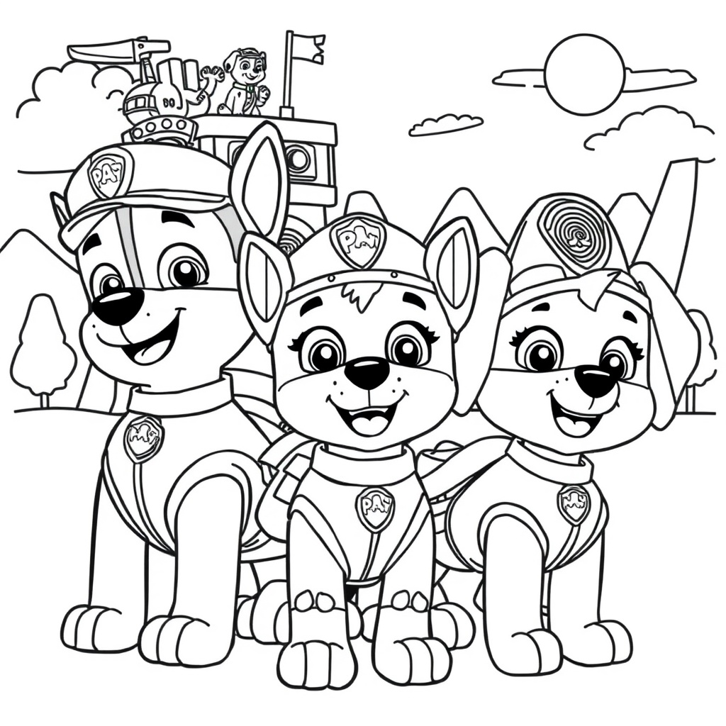 Libro para Colorear: Patrulla de Cachorros