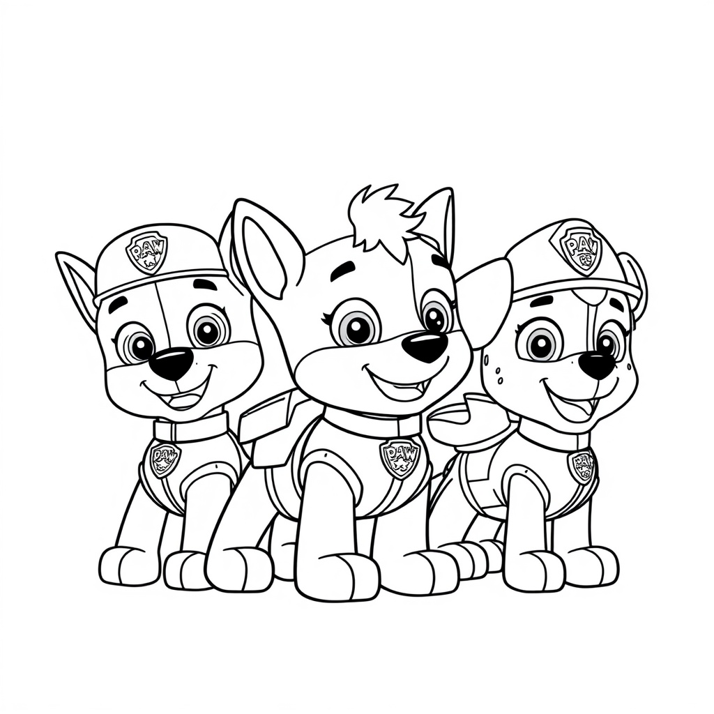 Perros Listos para la Acción (Libro para Colorear)