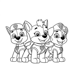 Perros Listos para la Acción (Libro para Colorear)
