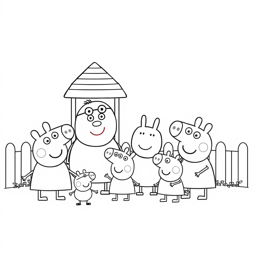 Libro para Colorear de Peppa Pig y Amigos