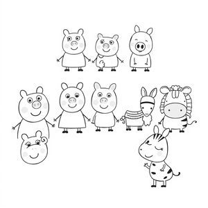 Páginas para Colorear de Peppa Pig