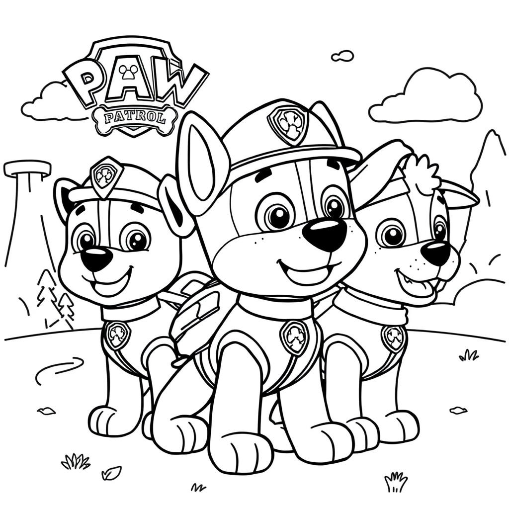 PAW Patrol - Páginas para Colorear para Niños