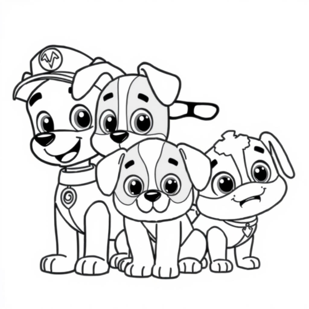 Libro para colorear: Patrulla de Cachorros