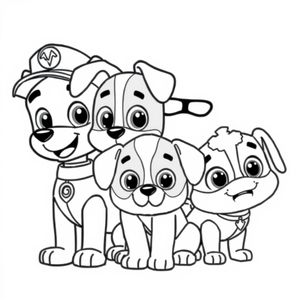 Libro para colorear: Patrulla de Cachorros