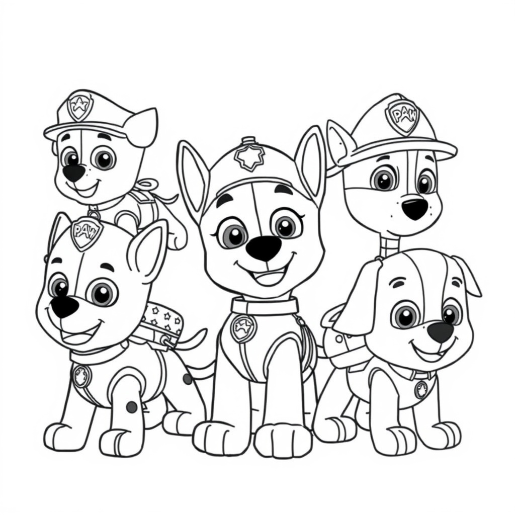 Libro para colorear de La Patrulla Canina