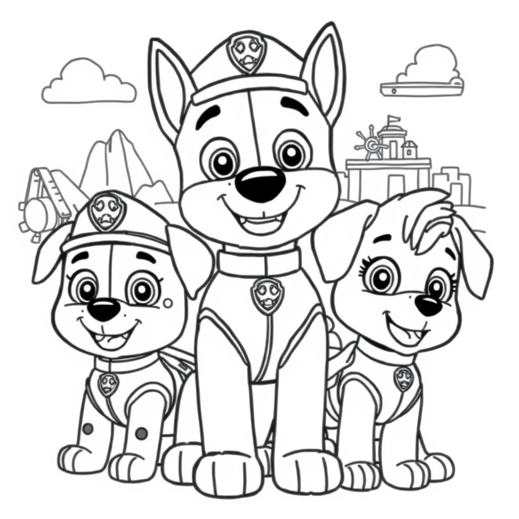 Libro para Colorear: Patrulla de Cachorros