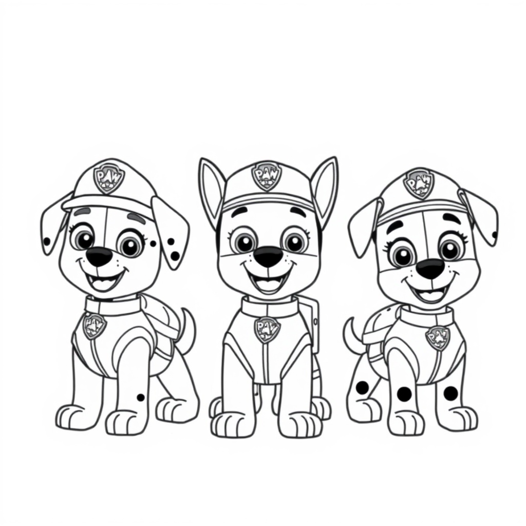 Página para Colorear: Patrulla de Cachorros