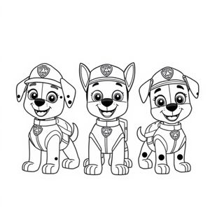 Página para Colorear: Patrulla de Cachorros