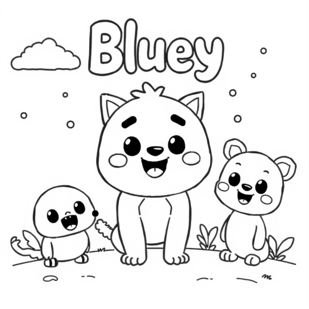 Libro para Colorear Bluey