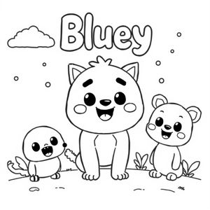 Libro para Colorear Bluey