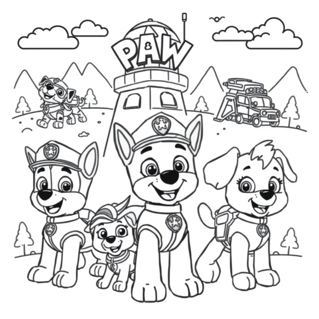 Libro de Colorear Patrulla Canina