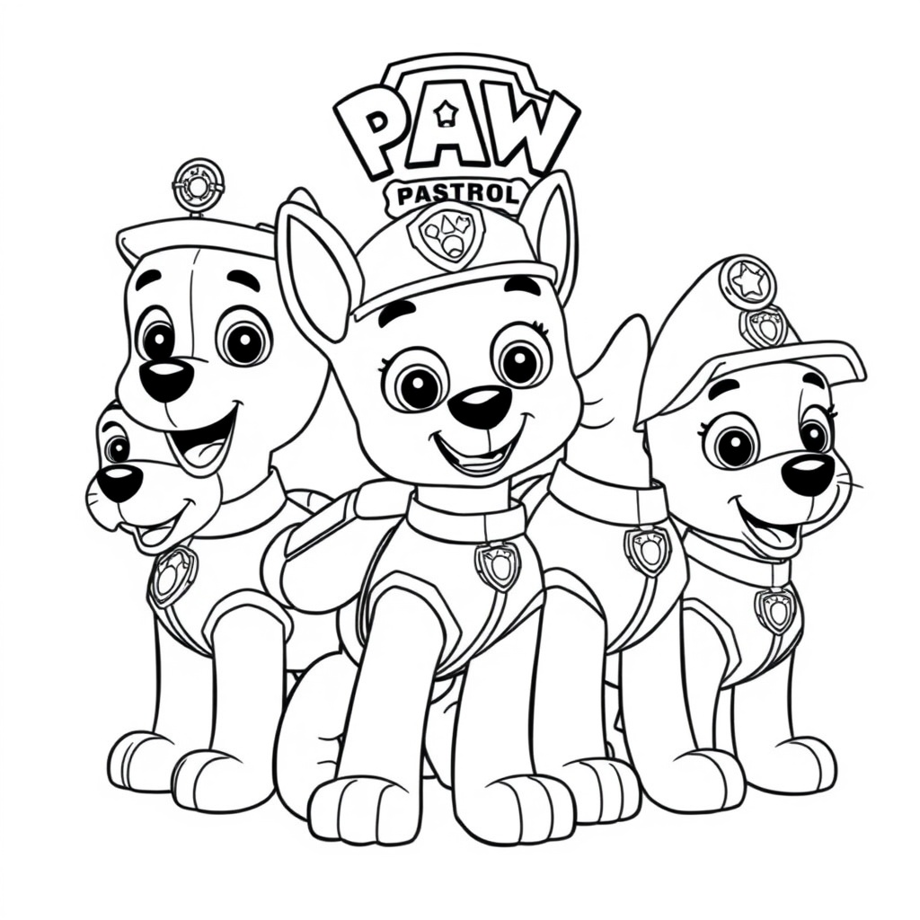 Libro para Colorear de Patrulla de Cachorros