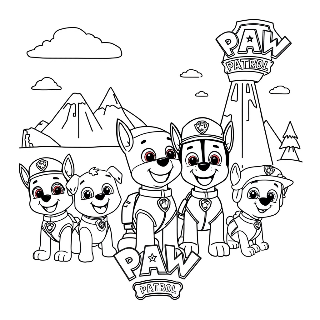 Libro para Colorear de Patrulla de Cachorros