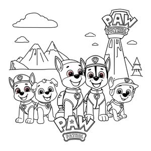 Libro para Colorear de Patrulla de Cachorros