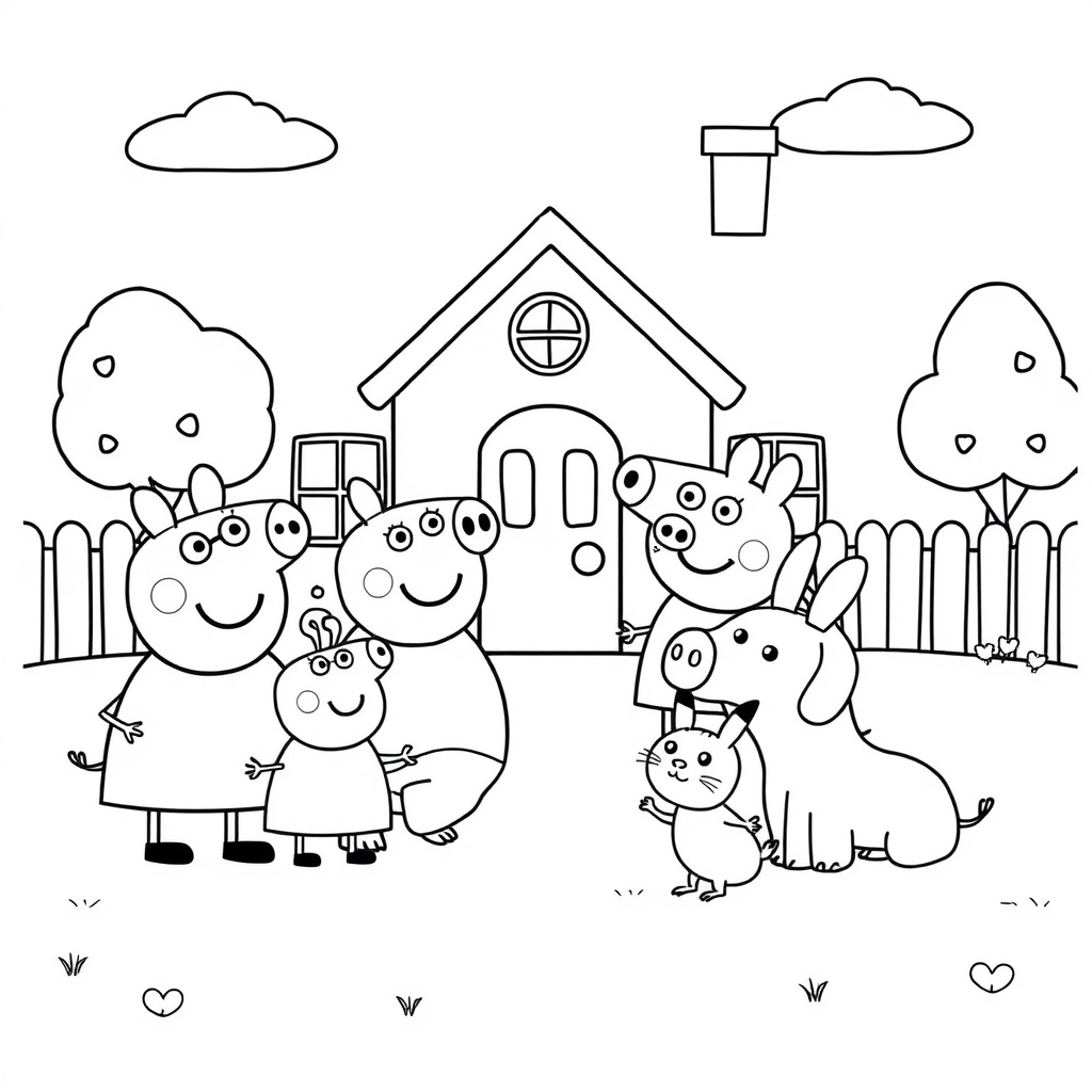 Libro para colorear de Peppa Pig