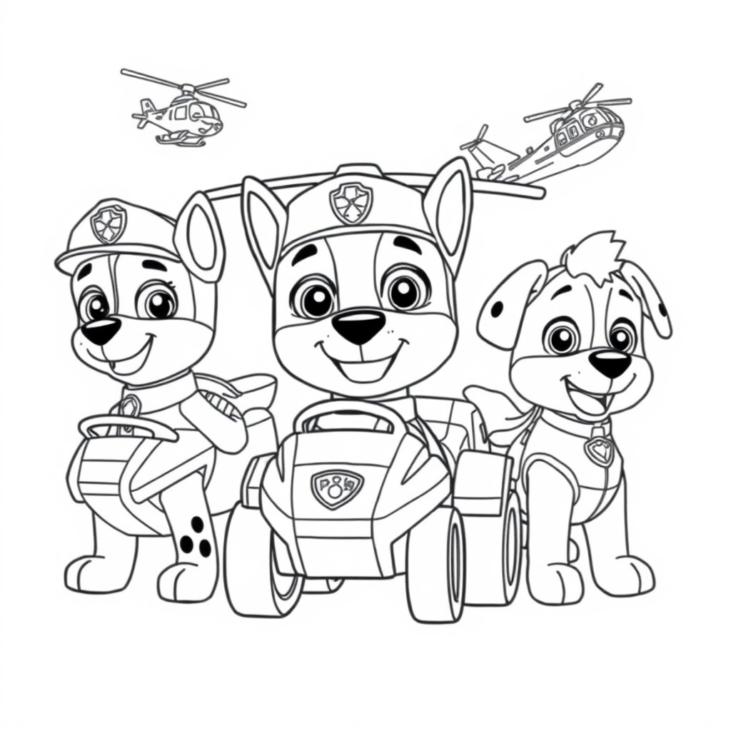 Libro para Colorear de Patrulla de Cachorros