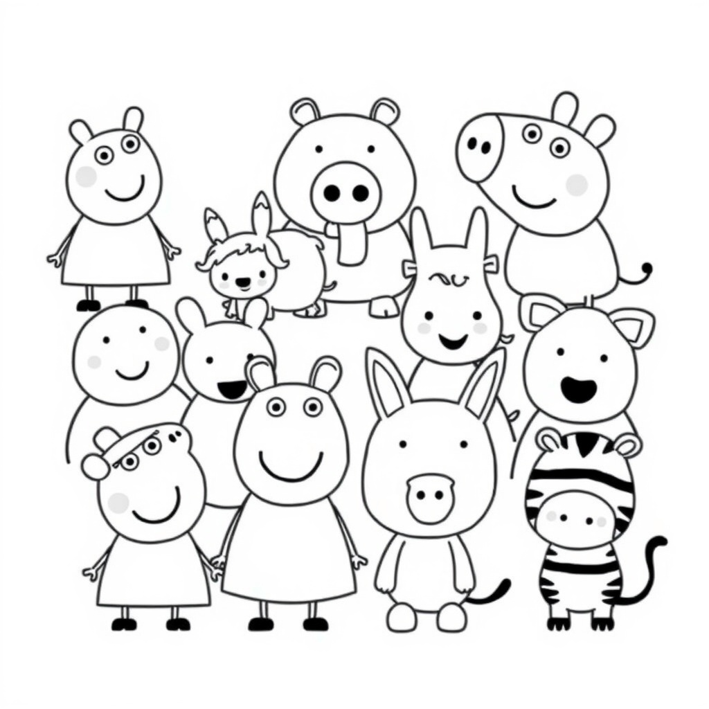 Libro para colorear de Peppa Pig