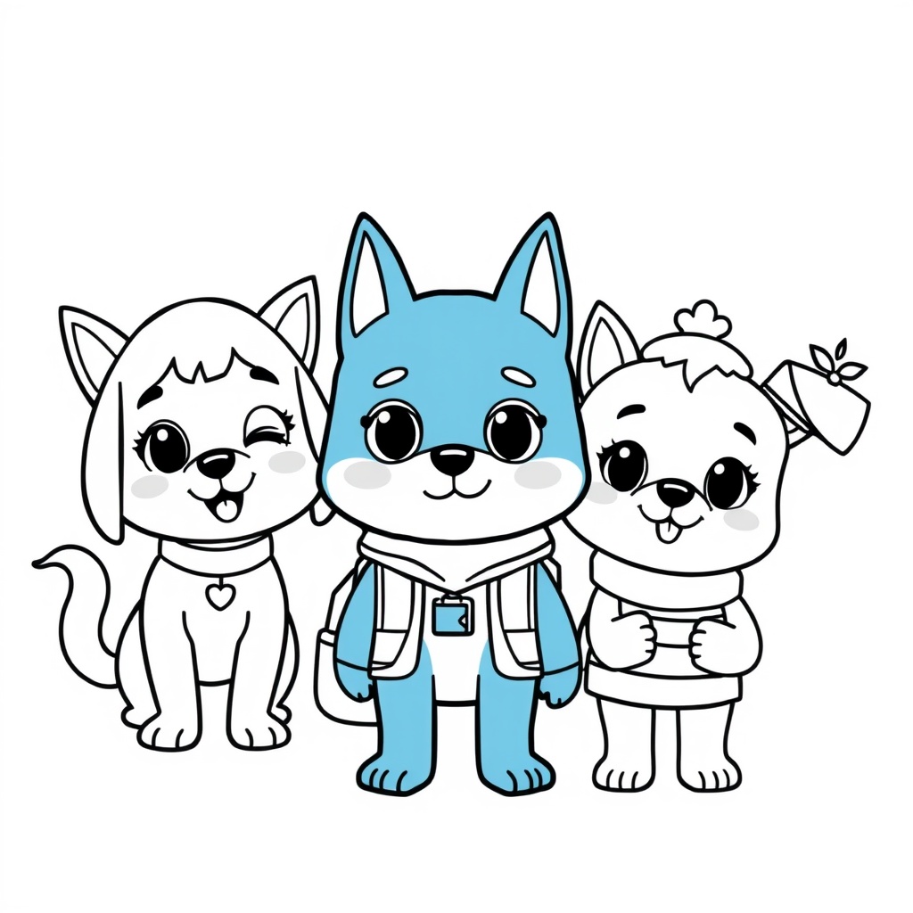 Libro para Colorear Bluey y Amigos