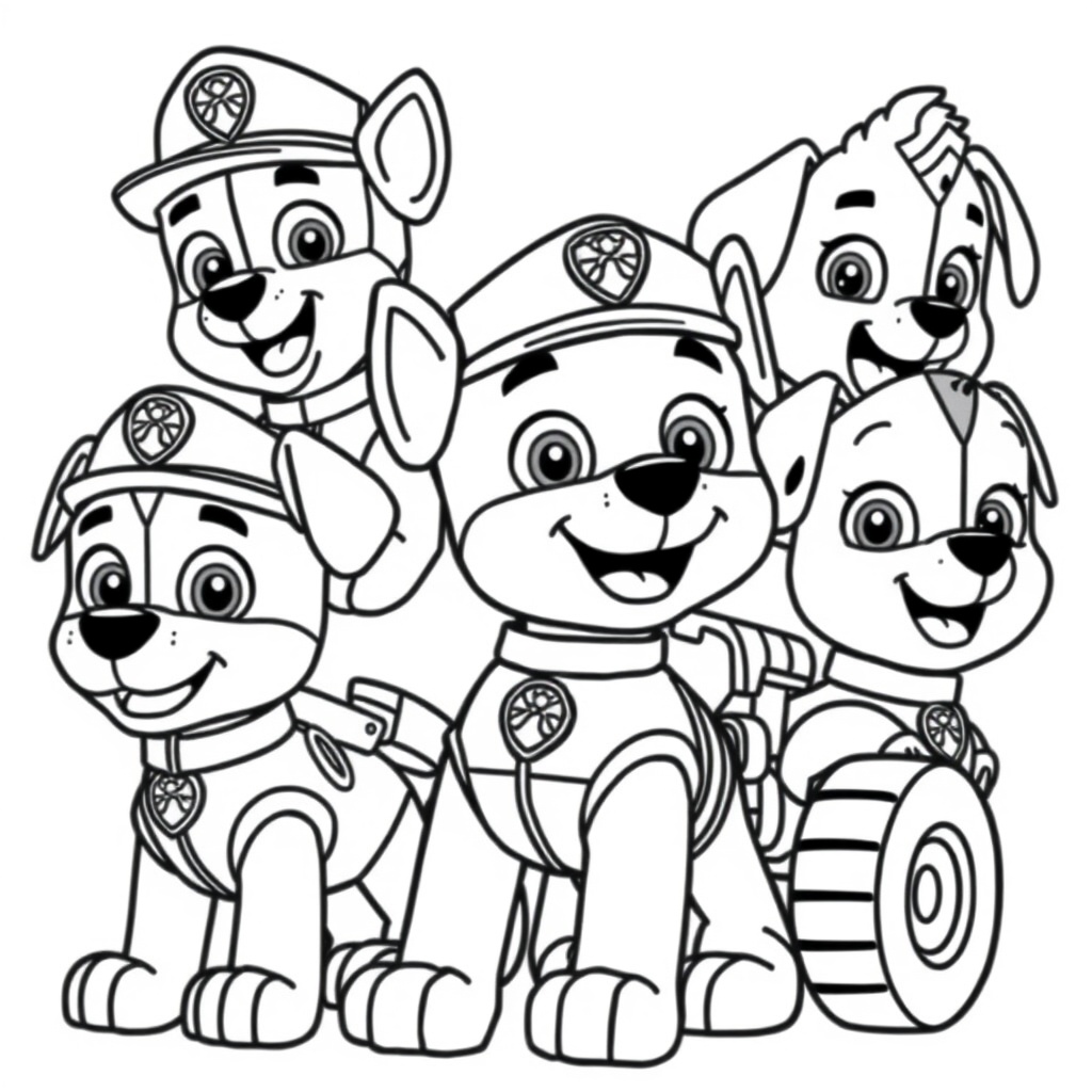 Libro para Colorear de Patrulla de Cachorros